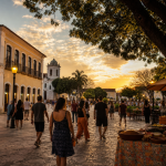 Centro histórico de Cuiabá com elementos culturais e turísticos da capital mato-grossense